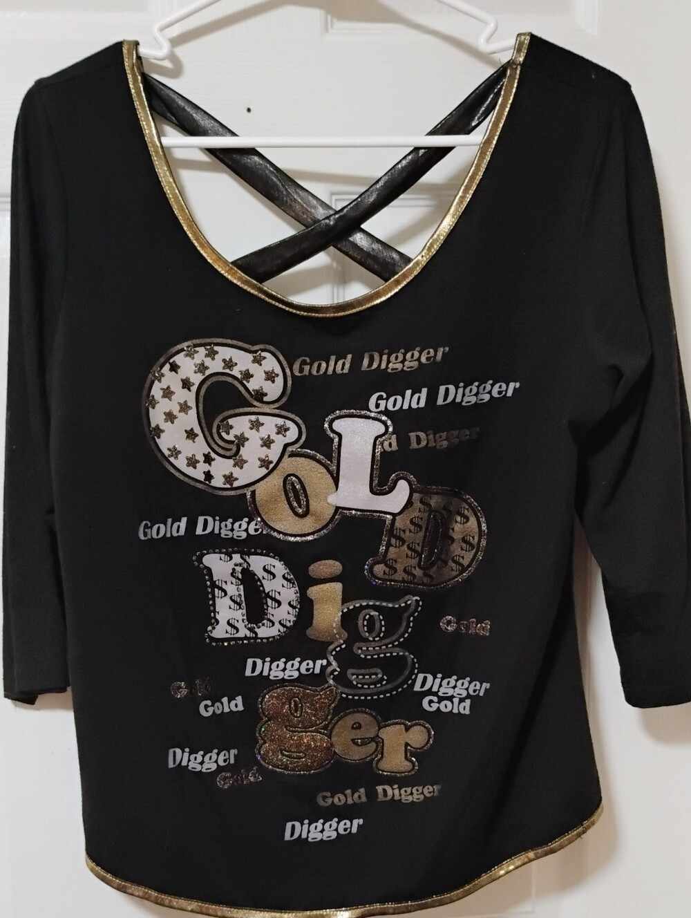 Black Gold Digger Top
